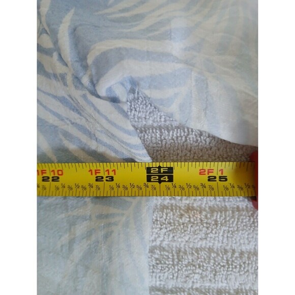 Fyve Womens Button Up Shirt Size 1X Ombre Blue White V Neck Roll Tab Lightweight - Picture 12 of 16